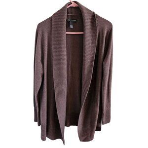 INC International Concepts NWT Size XL Open Shawl Collar Sweater Classic Brown